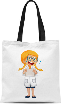 

Mustmaal Tote(White, Multicolor), Multicolor;white
