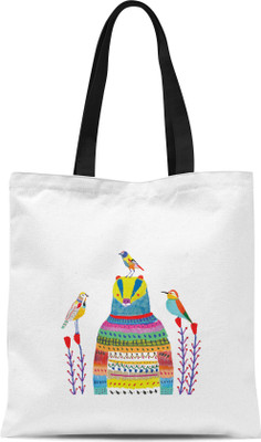 

Mustmaal Tote(White, Multicolor), Multicolor;white