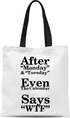 

Mustmaal Tote(White, Multicolor), Multicolor;white