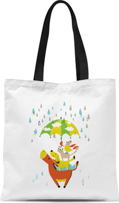 

Mustmaal Tote(White, Multicolor), Multicolor;white
