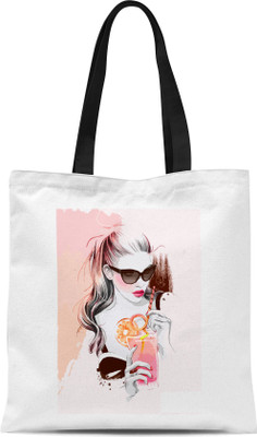 

Mustmaal Tote(White, Multicolor), Multicolor;white