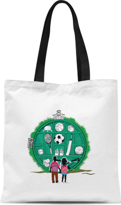 

Mustmaal Tote(White, Multicolor), Multicolor;white
