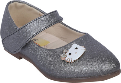

LNG Lifestyle Girls Velcro Ballerinas(Grey