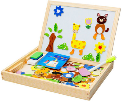 

KidzFan Puzzle Drawing Board (Black/White Board) (Magnetic Puzzle Drawing Board)(Multicolor)