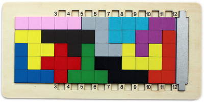 

Tootpado Wooden Tetris Jigsaw Puzzle 12 pcs 9 Difficulty Levels - (1TNG122) - Brain Teasers Toy(1 Pieces)