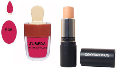 

J.J JUMERA SPEACIAL BEAUTY COMBO'S FOR WOMEN ICE LIP GLOSS 08 PASSIONATE PINK WITH FS-4 CONCEALER(Pack of 2)