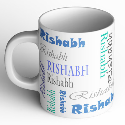 Abaronee Rishabh b005 in name Ceramic Coffee Mug(350 ml)