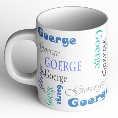 Abaronee Goerge b005 in name Ceramic Coffee Mug(350 ml)