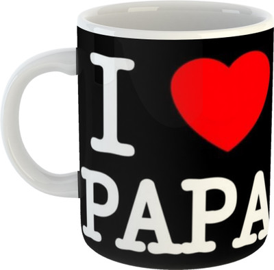GiftOwl I Love My Papa Coffee Gift for Dad Father Happy Fathers Day White Coffee 330 ml - Special Gift for Dad-Father in Law-Grandfather-Birthday Gifts, Fathers Day Gifts, Daddy Ceramic Coffee Mug(330 ml)