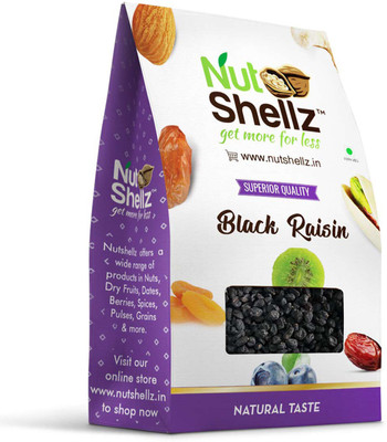 

Nutshellz Premium Seeded Black Afghan Kishmish Raisins(250 g, Pouch)