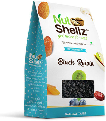 

Nutshellz Premium Seeded Black Afghan Kishmish Raisins(500 g, Pouch)