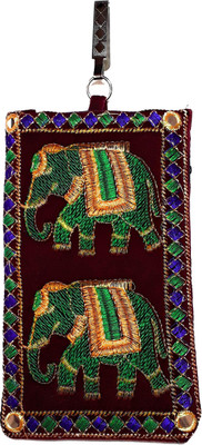 

Unique Fashion EMBROIDERED MAROON MIRROR DESIGN VELVET MOBILE POUCH WITH WAIST CLIP / DRAWSTRING FOR GIRLS / WOMENS Mobile Pouch(Maroon)