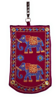 

Unique Fashion EMBROIDERED PINK RAJASTHANI DESIGN VELVET MOBILE POUCH WITH WAIST CLIP / DRAWSTRING FOR GIRLS / WOMENS Mobile Pouch(Pink)
