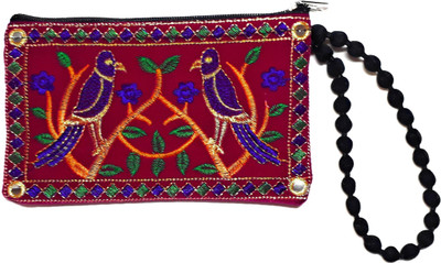 

Unique Fashion EMBROIDERED PINK RAJASTHANI VELVET MOBILE POUCH / PURSE FOR GIRLS/WOMEN Mobile Pouch(Pink)