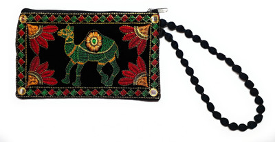 

Unique Fashion EMBROIDERED BLACK RAJASTHANI VELVET MOBILE POUCH / PURSE FOR GIRLS/WOMEN Mobile Pouch(Black)