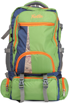 

Frontier Premium Light Weight Heavy Duty Travel Backpack Rucksack - 60 L(Green)