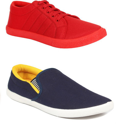 

Trenqs Casuals For Men(Multicolor, Red