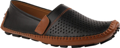 

MILES FOOTWEAR Men Synthetic Leather Slip-On Casual Loafer Loafers For Men(Black, Brown
