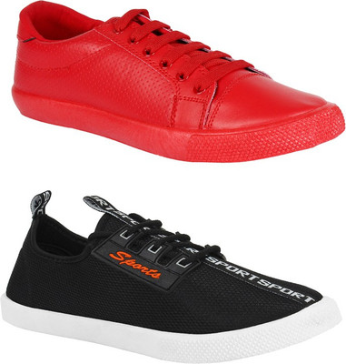 

Trenqs Sneakers For Men(Multicolor, Red