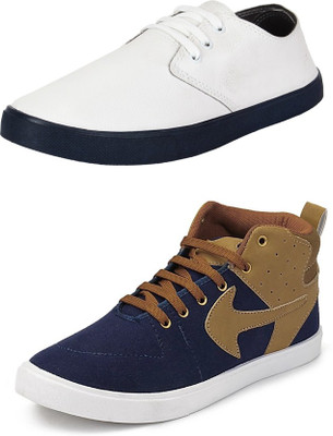 

Trenqs Sneakers For Men(Multicolor, White