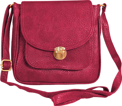 

EMOSHA Men & Women Casual Red PU Sling Bag