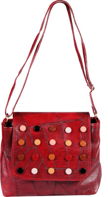 

Howdy Women Casual Maroon PU Sling Bag