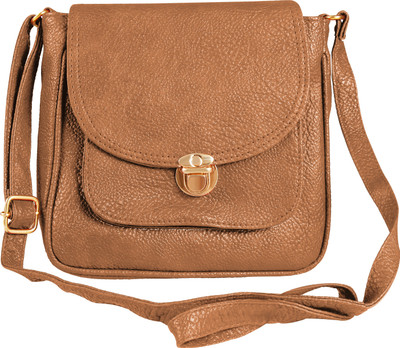 

EMOSHA Men & Women Casual Brown PU Sling Bag