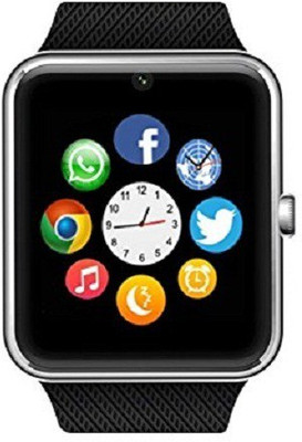 

XLNCPRO Bluetooth Smart watch for iPhone All Android Smartphone (Black Silver ) Smartwatch(Black Strap Regular)
