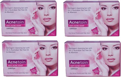 Acnetion Anti Acne Soap with Anti Microbial Action(4 x 75 g)