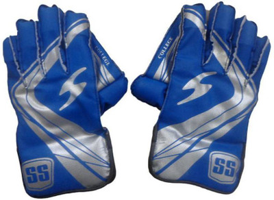 SS College Wicket Keeping Gloves (Youth, Blue)