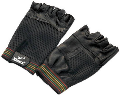 

Vinex Sports Gloves - Pacer Gym & Fitness Gloves (Free Size, Black), Multicolor