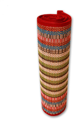 

QUINERGYS ® Multipurpose Straw Yoga Meditation Mats Souvnear Natural - Periwinkle Blue, Multicolor 8 mm Yoga Mat