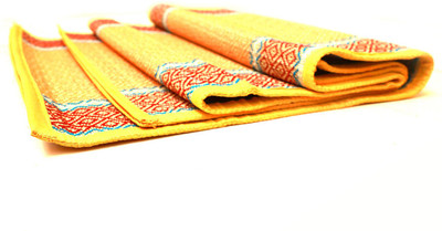 

QUINERGYS ® Non-Sticky Anti-slip Handcrafted Eco-friendly Cushion Straw Woven Non-Slippery Yoga Mat - Red Red, Multicolor 8 mm Yoga Mat
