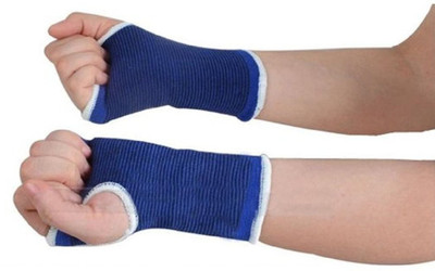 

QUINERGYS ™ 2Pcs Elastic Wrist Support Strap Hand Palm Brace Glove Sleeve Palm Support(Black, Blue, Charcoal