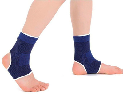 

QUINERGYS ® Ankle Foot Support Elastic Protector Brace Sports Socks Ankle Support(Blue, Black, Meditteranean sky blue