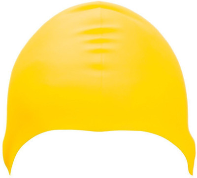 

QUINERGYS ® Clover-Lime - Swimming Cap Waterproof Premium Silicone Solid Long Hair Earmuffs Swim Cap Flexible Swimming Cap(Yellow, Pack of 1)
