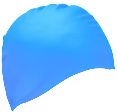 

QUINERGYS ® Dark Blue - Premium Solid Silicone Swim Cap for Women Men Kids with Anti-Slipping Technology, Odor-Free, Easy To Use Swimming Cap(Blue, Pack of 1)