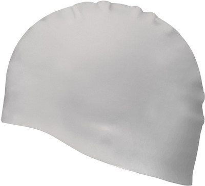 

QUINERGYS ® Light grey - Swimming Cap Waterproof Unisex Premium Earmuffs Silicone No-Slip Swimming Cap for Adults Kids Woman Swimming Cap(Grey, Pack of 1)