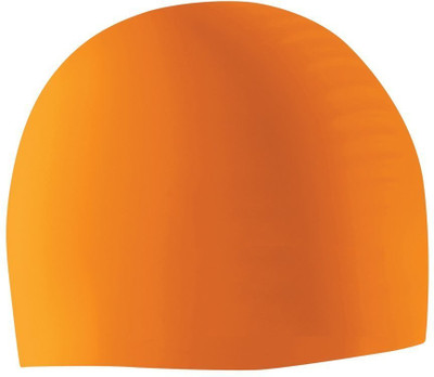 

QUINERGYS ™ Deep Orange - Waterproof Swim Cap for Adult Men Women Solid Silicone Swimming Cap(Orange, Pack of 1)