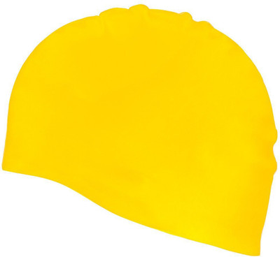 

QUINERGYS ® Solid Yellow - Swimming Cap Waterproof Unisex Premium Earmuffs Silicone No-Slip Swimming Cap for Adults Kids Woman Swimming Cap(Yellow, Pack of 1)