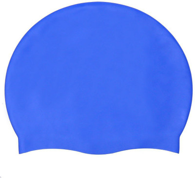 

QUINERGYS Silicone Solid Swimming Caps with 3D Ergonomic Design Swimming Cap(Blue, Pack of 1), Electric blue