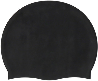

QUINERGYS ® Charleston - Lightweight Silicone Solid Swimming Caps Swimming Cap(Black, Pack of 1)