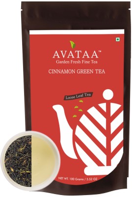 

Avataa CINNAMON GREEN TEA - 100% Natural Green Tea Blended with Cinnamon. Loaded with Antioxidants and Ideal for Weight Loss. Loose Leaf Tea (100 Grams/3.5 Oz/50 Cups) Cinnamon Green Tea(50 g, Pouch)