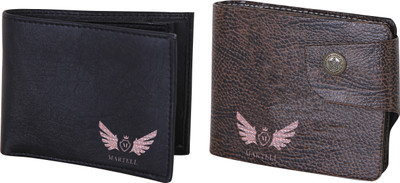 

Martell Men Brown Artificial Leather Wallet(4 Card Slots), Black