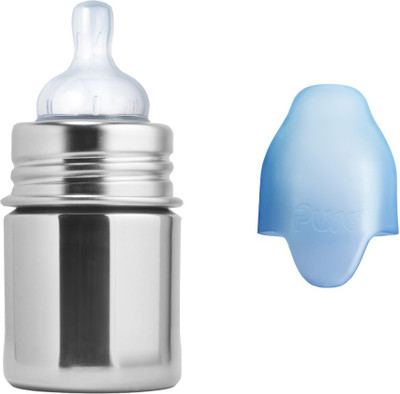 

Pura 5 oz Stainless Steel Feeding Bottle with Silicone Nipple Natural - 150 ml(Natural)