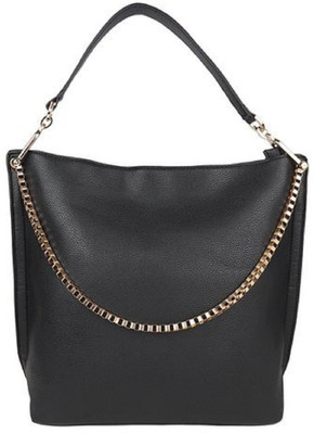 Stylist Black Chain 004 Waterproof Shoulder Bag(Black, 9 inch)