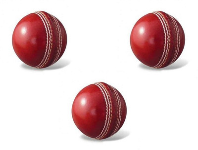 

MIDOFF ILCB-118 Cricket Leather Ball(Pack of 3, Red, Maroon)