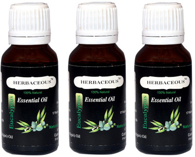 

HERBACEOUS 100% Natural Eucalyptus(nilgiri) Essential Oil (pack of 3)(60 ml)