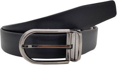

Baluchi Men Formal Black Genuine Leather Reversible Belt