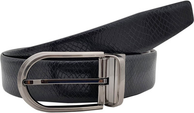 

Baluchi Men Formal Black Genuine Leather Reversible Belt